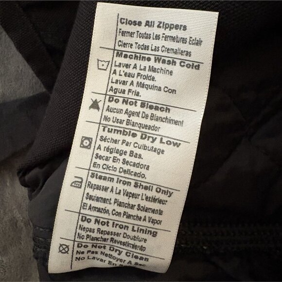 Carhartt Mens Loose Fit Firm Duck Insulated Bib Overalls L Short Black Workwear - Picture 9 of 9